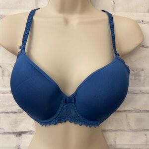 Wacoal Bra Size 34DD Purity Spacer Moulded Contour‎ Multiway Blue 115004